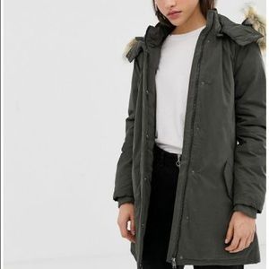 ONLY Sarah Parka Coat in Dark Green